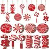 20Pcs Red Christmas Tree Decoration Gift Candy Cane Decoration New Xmas Pendant  Christmas