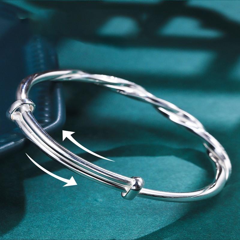 ANENJERY Bracelet cloche porte-bonheur couleur argent pour femmes, accessoire de bijoux Vintage élégant