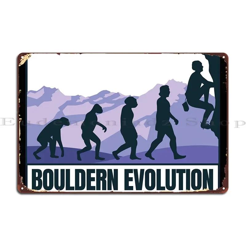 Bouldering Evolution Metal Sign Custom Custom Cinema Design Bar Tin Sign Poster 20x30cm(7.8x11.8inch)