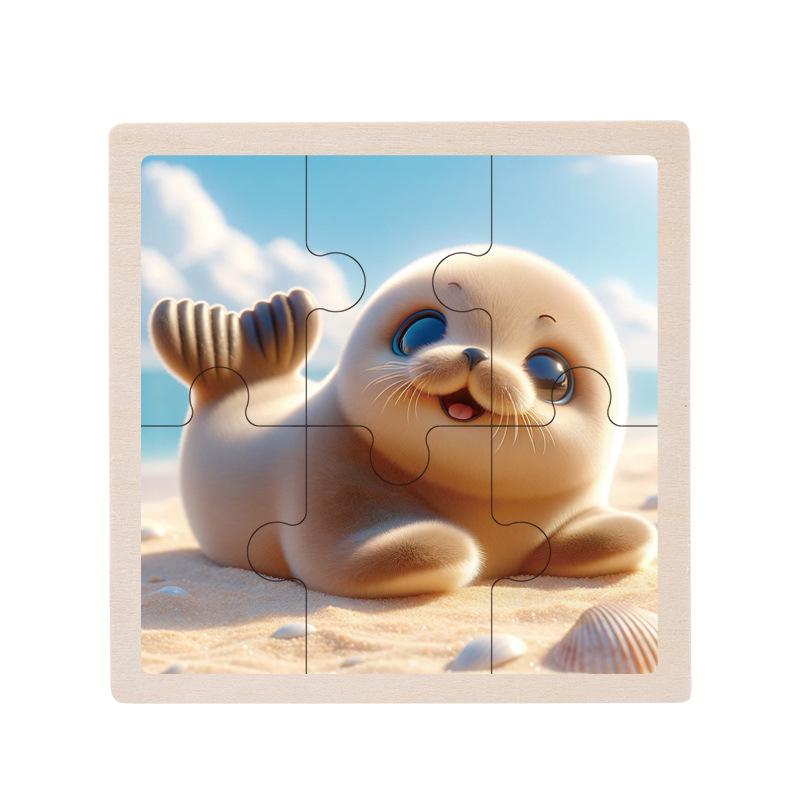 Wooden Educational Jigsaw Puzzle for Toddlers, Ages 1-5