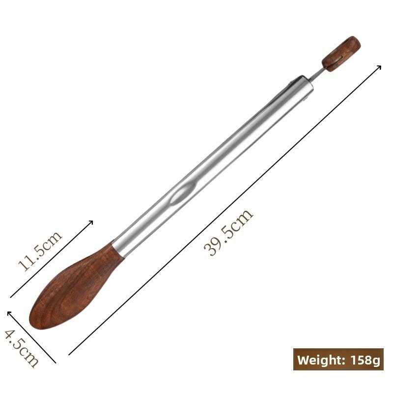 Walnuss Akazienholz BBQ Zange 9in/12in Edelstahl Lebensmittelzange zum Grillen, Kochen, Servieren