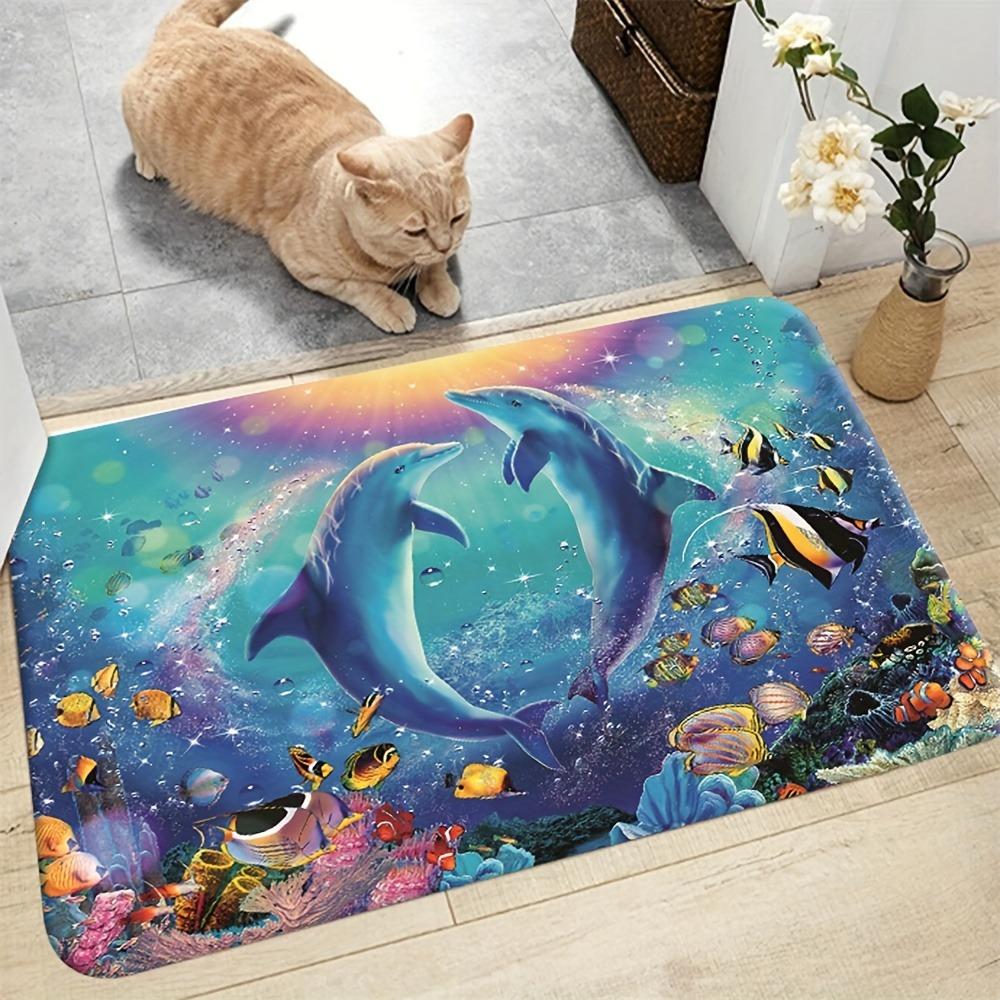 1PC Beach Kitchen Rugs Non-Slip Home Door Mats Pop design Bathroom Rugs Bath Mat Carpet for Home Sink Laundry Decor