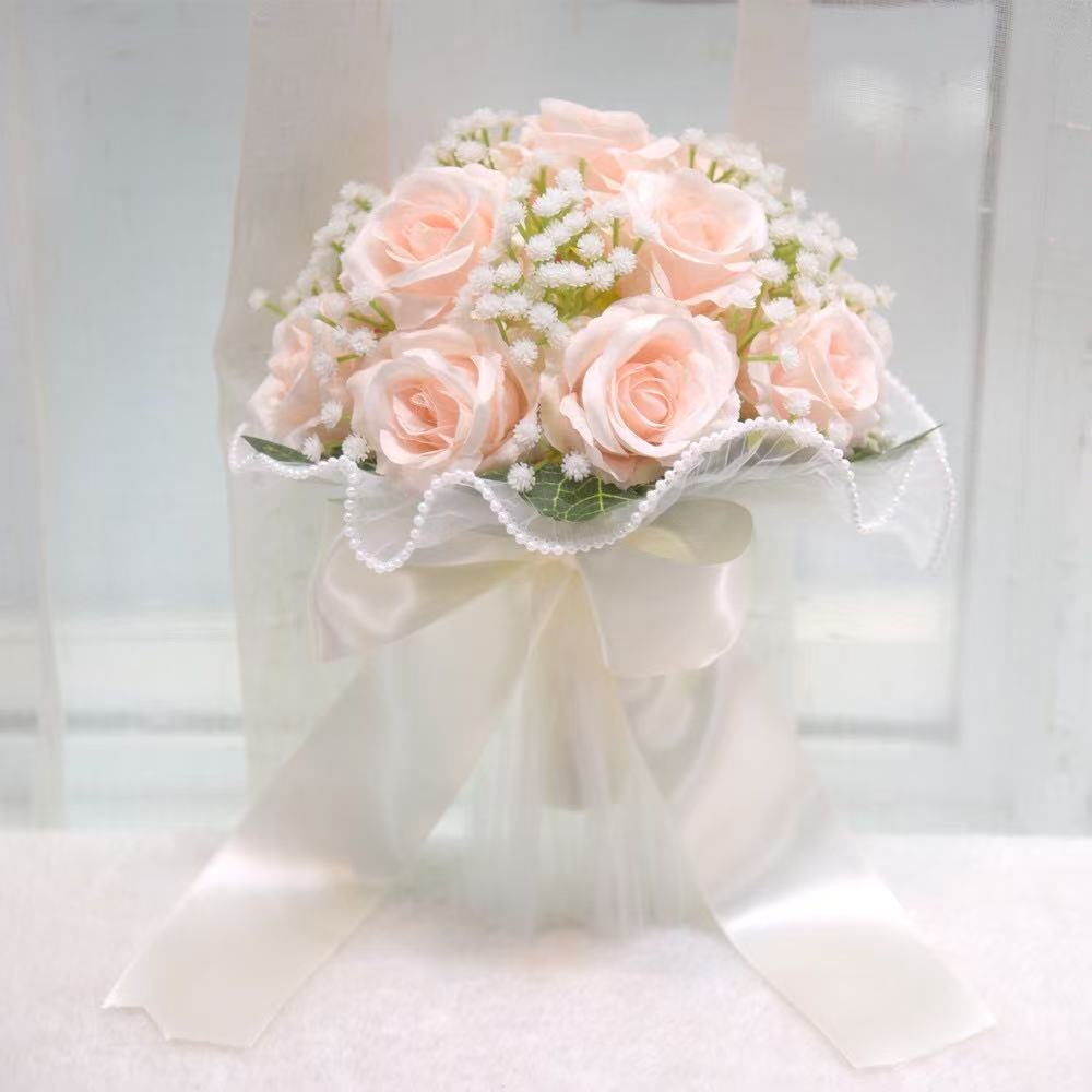 Gipsofila Rosa Fiore Artificiale Bouquet da Sposa Impermeabile Romantico Decorazione Matrimonio