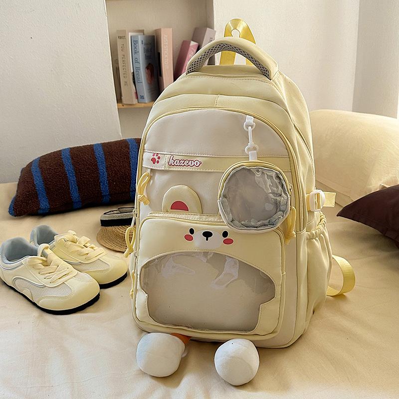 

Новый школьный рюкзак высококачественный, свежий и милый, косметичка конфетных цветов, легкий весенний рюкзак для прогулок и большой вместимости.