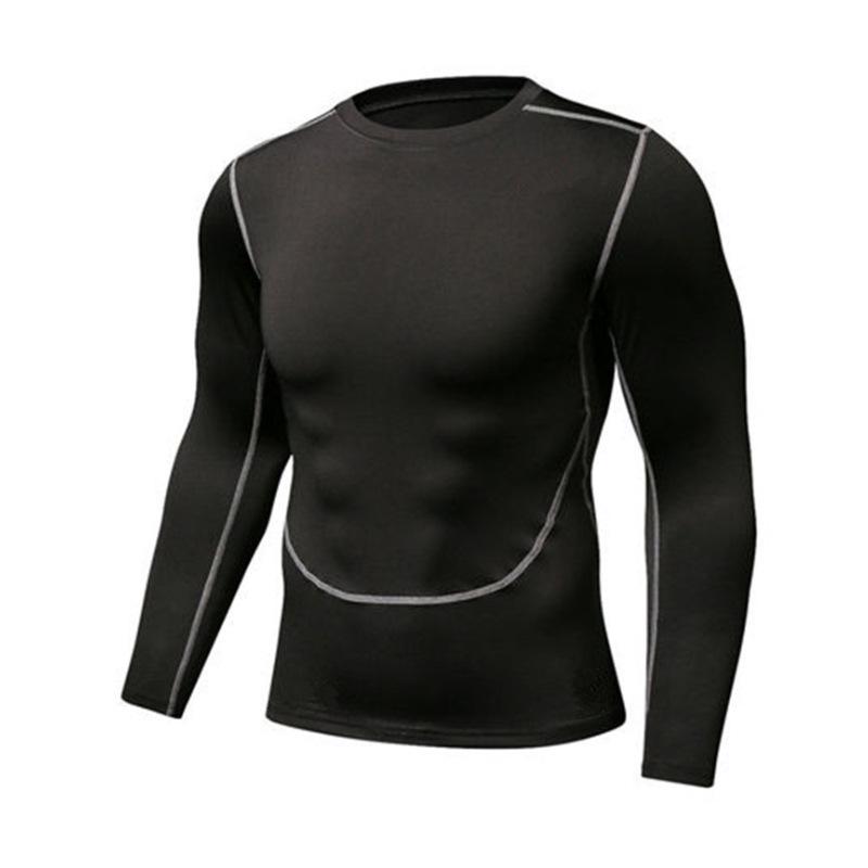 Herren Herbst/Winter Basketball Langarm Fitness Tights - Atmungsaktive, Hochelastische Basisschicht zum Laufen und für Sport