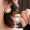 Middle Aged Round Retro Palace Style High-end Earrings