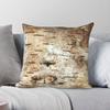 Birch Bark Strip Pillowcase Polyester Linen Velvet Pattern Zip Decor Sofa Cushion Cover