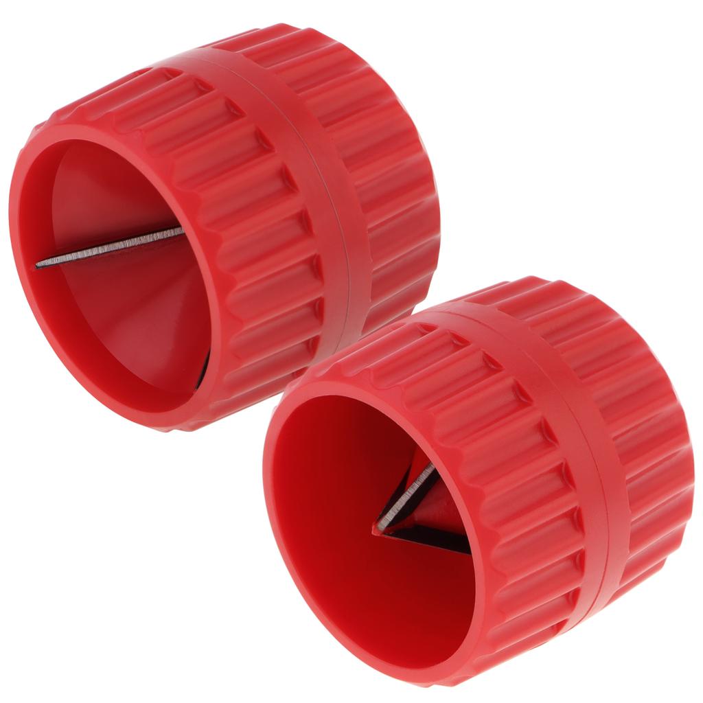 2pcs 5-38mm Red Round Thickened Copper Tube Chamfers for Metal Tube Internal External Deburring Cleaning Tools Remover Reamer