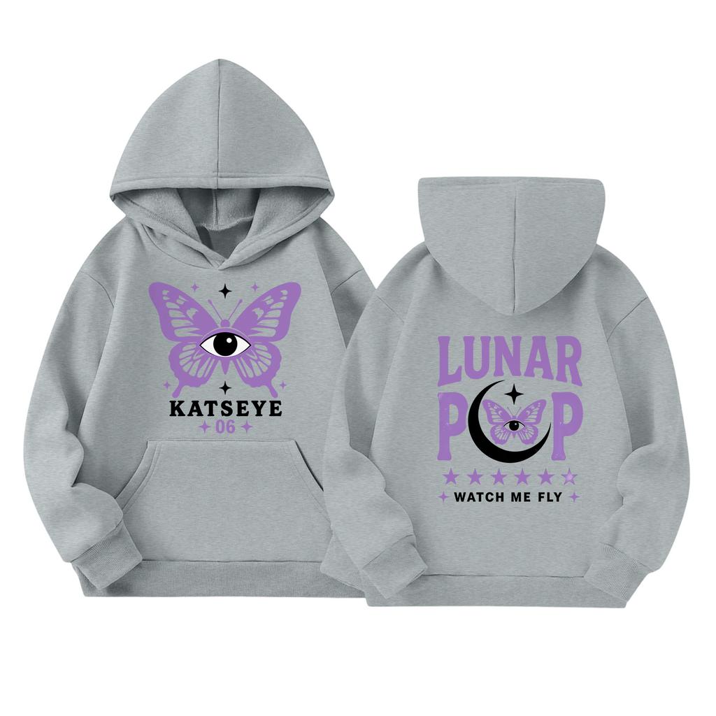 Kids Long Sleeve Pullover Hoodie with Letter Print and Front Pocket, Loose Fit Casual Sweatshirt for Boys and Girls