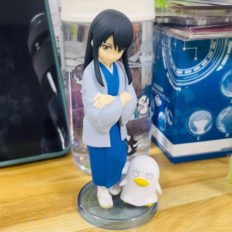 In Stock 14CM Anime Gintama Figure Sakata Gintoki Katsura Kotarou Animation Model Toys Gifts Collection Decoration Ornaments