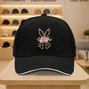 Floral Leopard Bunny Easter Baseball Cap Polyester Lightweight Outdoor Casual Unisex Cap