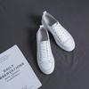 Genuine Leather Shoes Spring Autumn Cow Leather Flat Bottom Loafers White Shoes Ladie Sneakers Vulcanized Shoes