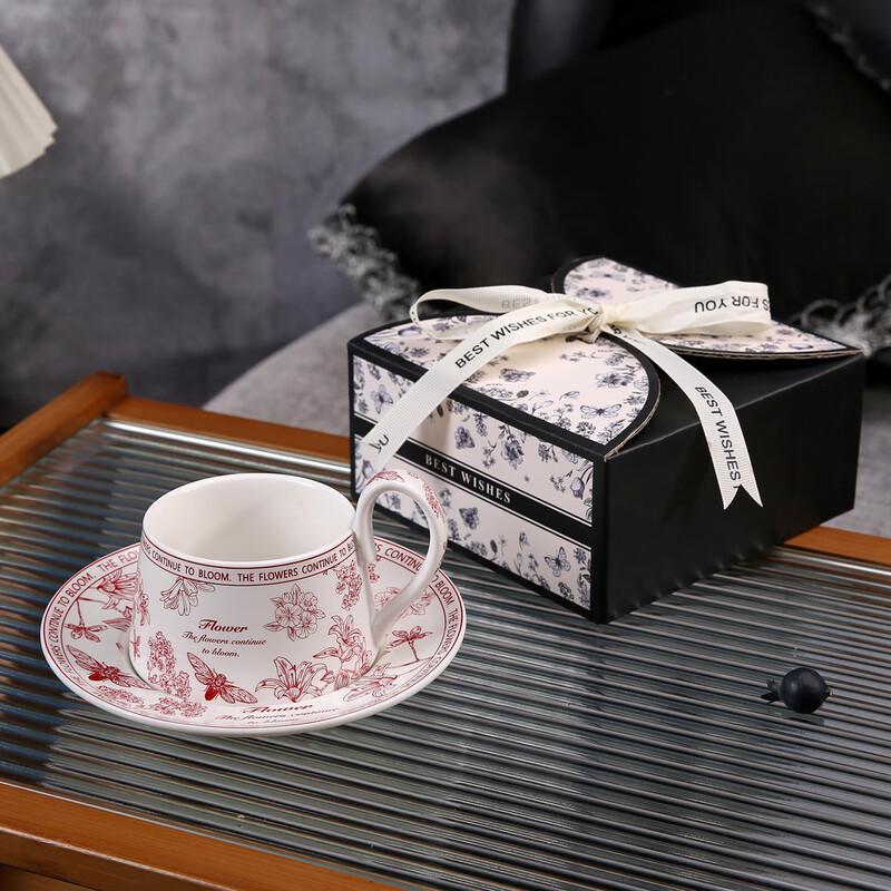 Hongyuetang Retro Keramik Kaffeetasse & Untertasse Set