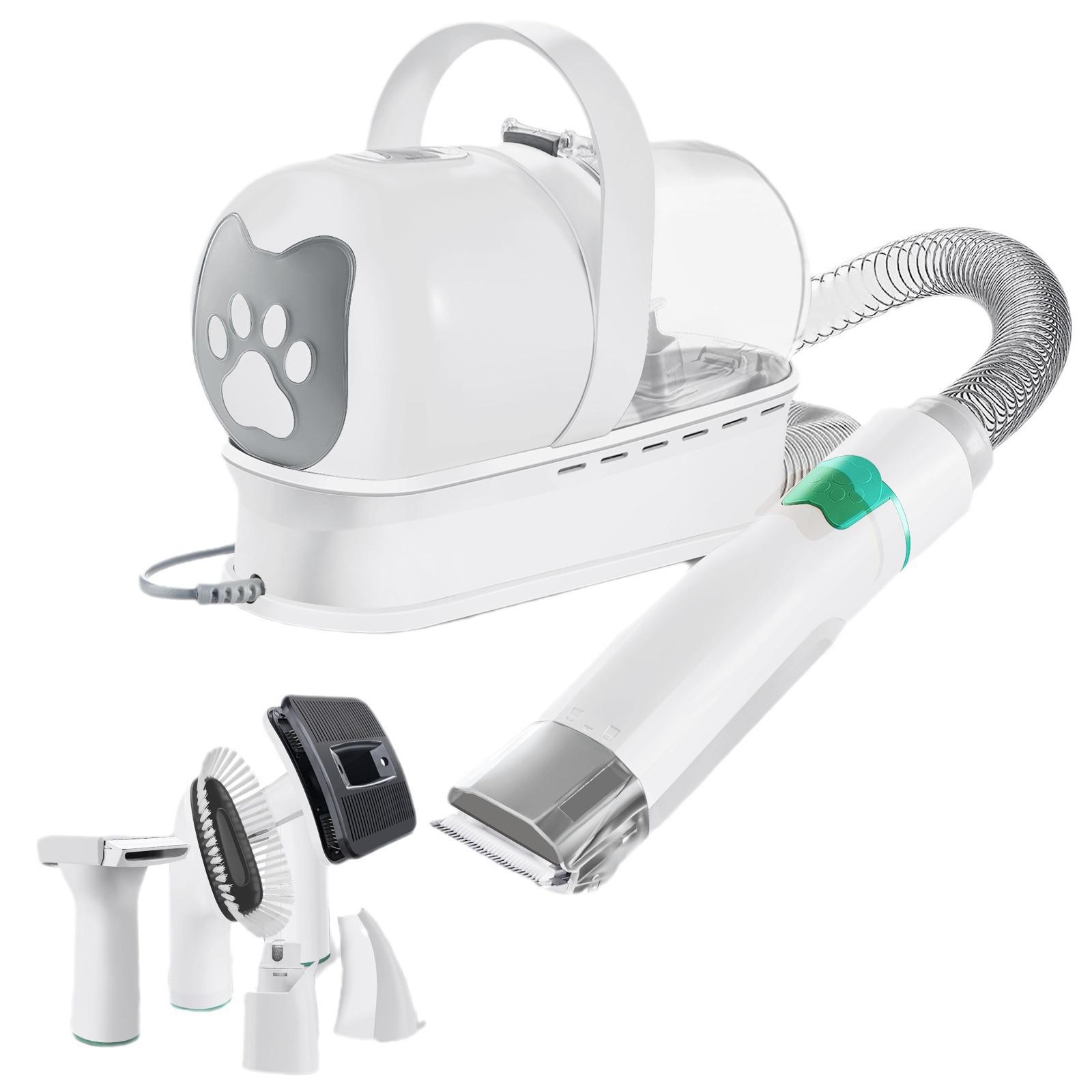 

Cross ABS 7-in-1 Pet Grooming Kit: Vacuum, Shave, Comb, Scissors, Hair Removal for Dogs & Cats EU Plug