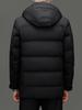 Men's Mid-Length Winter Down Jacket with Detachable Hood - Thick, Warm White Duck Down for Casual Wear