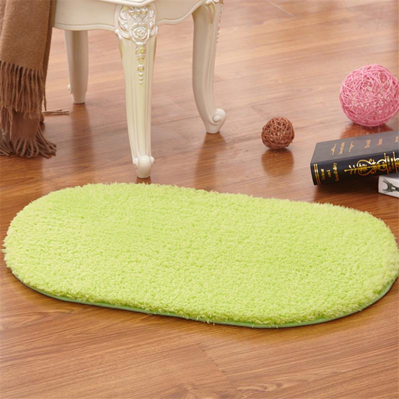 Oval Plush Carpet Room Decoration Floor Mat Large Area Carpet Living Room Non-slip Lounge Rug
