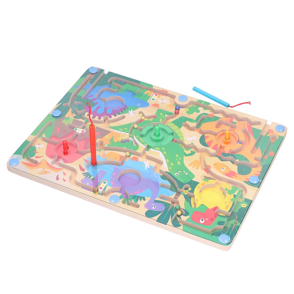 Maze Puzzle Game Cute Pattern Wooden Educational Learning Magnetic Toys for Children
