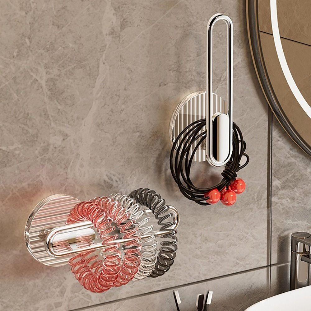 1Pcs Holder Hair Scrunchies Storage Stand Punchfree Non-hole Hair Accessories Storage Hook