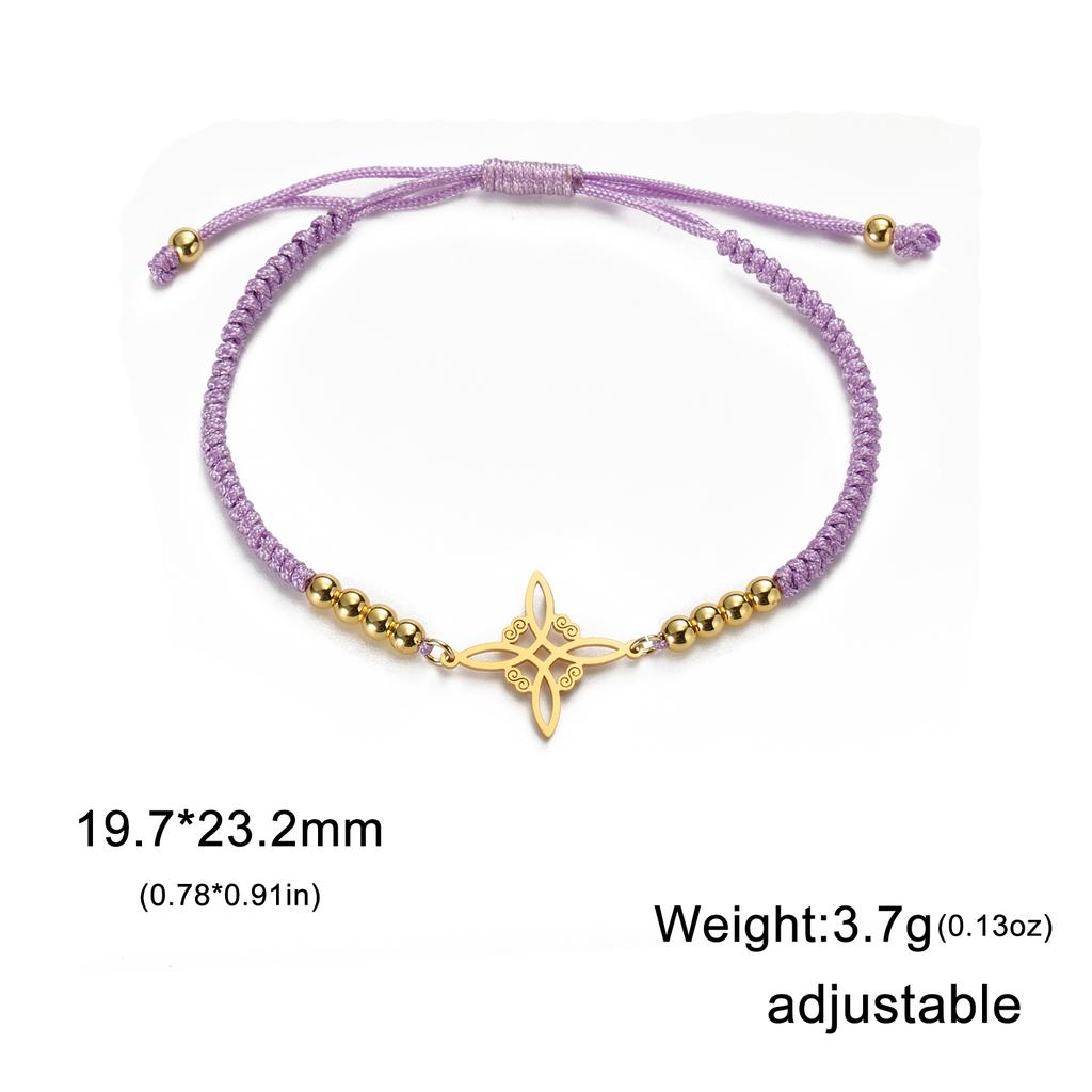  Wicca Witch Knot Bracelet Stainless Steel God Name Tetragrammaton Pentagram Bracelet Solomon Amulet Jewelry Wholesale