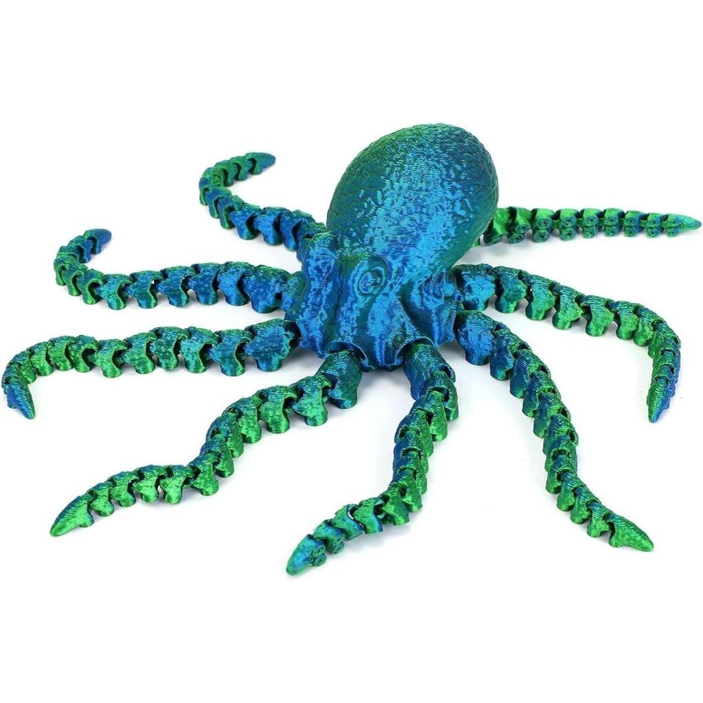 1PC 3D Printed Octopus Animal Toys, Octopus Dash Toys 3D Printed Gifts DIY Creative Decorations Joint Toys Home Decoration Christmas Birthday Gifts