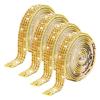 4 Pcs Rhinestones Ribbons Gold Rhinestones Tape Glittering Ribbon Stickers 4 Rows Rhinestones Strips