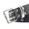 Double Eyelet Belt Women Punk PU Waist Adjustable Skirt Waistband for Cosplay