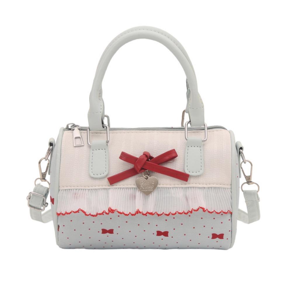 Waterproof Crossbody Bowling Bag Bow Small Square Bag All-Match Boston Handbag  School