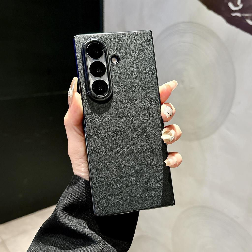Husă Flip din Piele Placată cu Metal pentru Samsung Galaxy Z Fold 7
