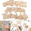 25PCS Unfinished Wood Truck Cutouts Crafts Truck Party Game Favors Vehicles DIY Tags for Home Party Decoration Craft