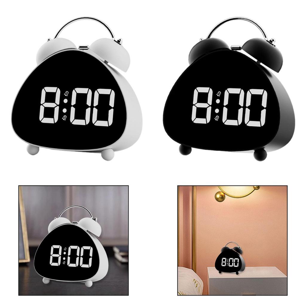 Electronic LED Alarm Clock Home Decor Time Precision, Loud Bell, Double Bell Tabletop Clock for Office Heavy Sleepers Dormitory