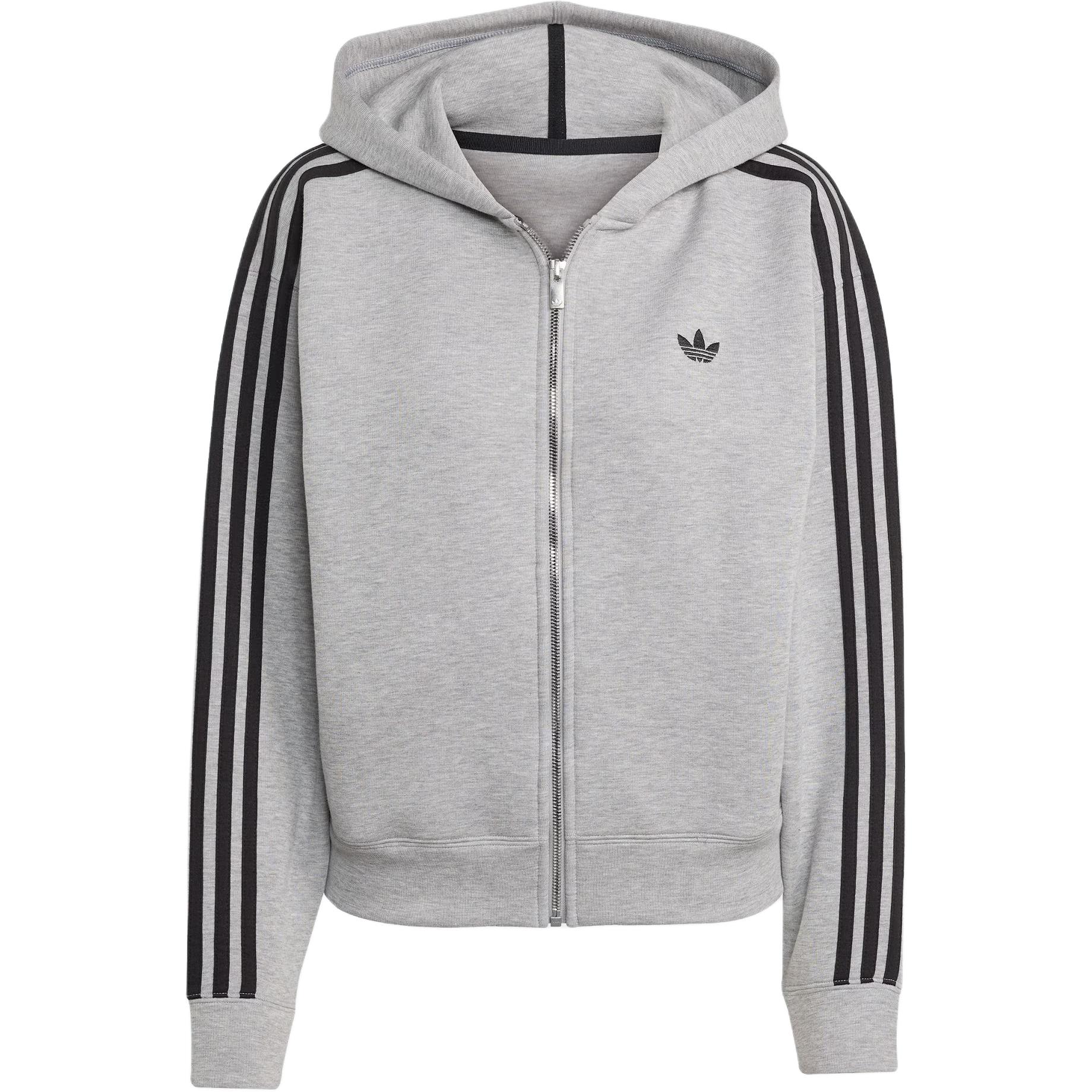 Adidas Originals three-stripe zip-up hoodie JY2620 2XS