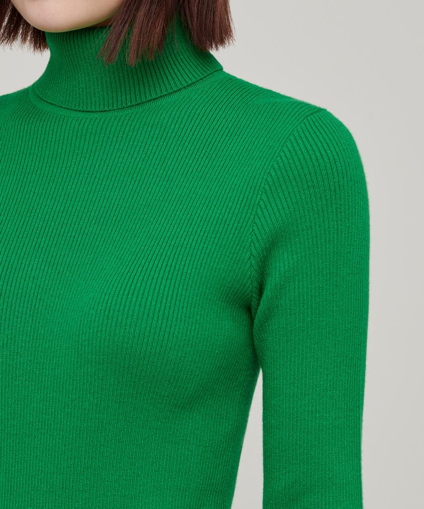MUSINSA STANDARD WOMAN Women'S Ribbed Slim Turtleneck Knit [Green]