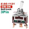 Self Reset/Self-locking Rocker Switch 2/3/4/6/8/9/12Pin Copper Pin Toggle Switch High Current 32A 250VAC Power Button Switch