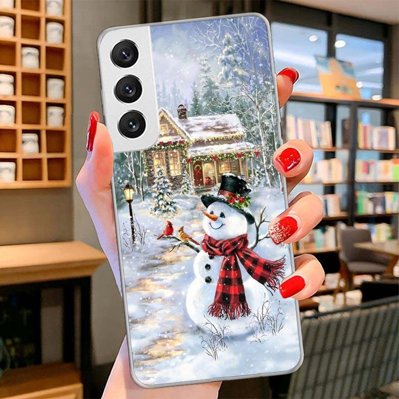 

Christmas Santa Claus Present Cover Phone Case For Samsung Galaxy S26 S25 Edge S24 Ultra S23 S22 Plus S21 S20 FE Soft Fundas She Samsung S23 Plus