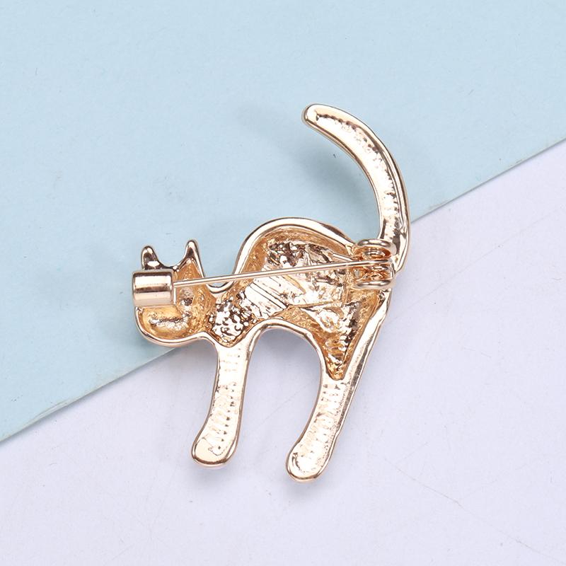 Blucome Broșe în formă de pisică cocoșată pentru guler, ace pentru rever, stil nou, pentru nuntă, ace, bijuterii, agrafă pentru fete