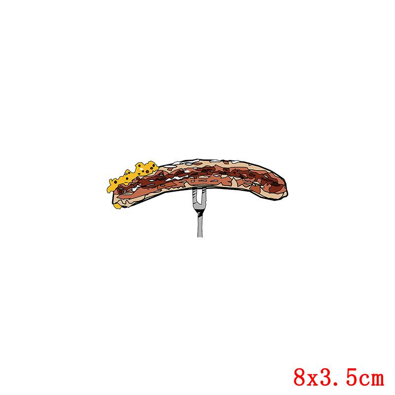 Cartoon Food Patch Iron On Transfer For Clothing Fruit Thermal Transfer For Clothes Vinyl Applique Thermo Sticker On Clothes DIY
