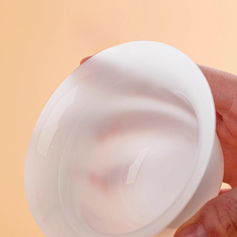 Fugui Fish Hand-painted Ice Jade Porcelain National Style Three Talents Cover Bowl Kung Fu Tea Set Single Tea Bowl High-end