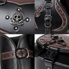 Universal Retro Motorcycle Saddlebag Throwover Saddlebags for Harley XL883 Honda Yamaha Suzuki PU Leather with Cup Side Gear Bag