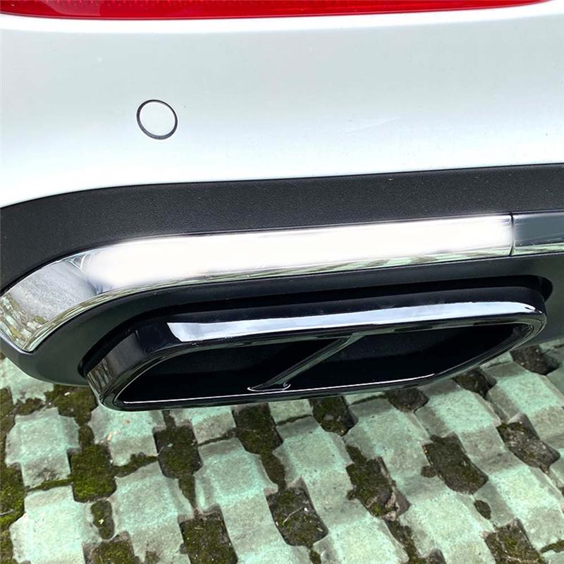 A51K-AMG Car Tail Throat Exhaust Pipe Muffler Tip Cover For Mercedes Benz C-Class W206 C200 C260 C300 +