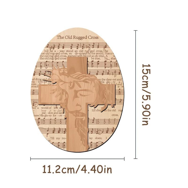 

Уникальный христианский католический крест Иисус Религиозные украшения Деревянное яйцо Пасхальные украшения Иисус Крест Религиозное украшение style C