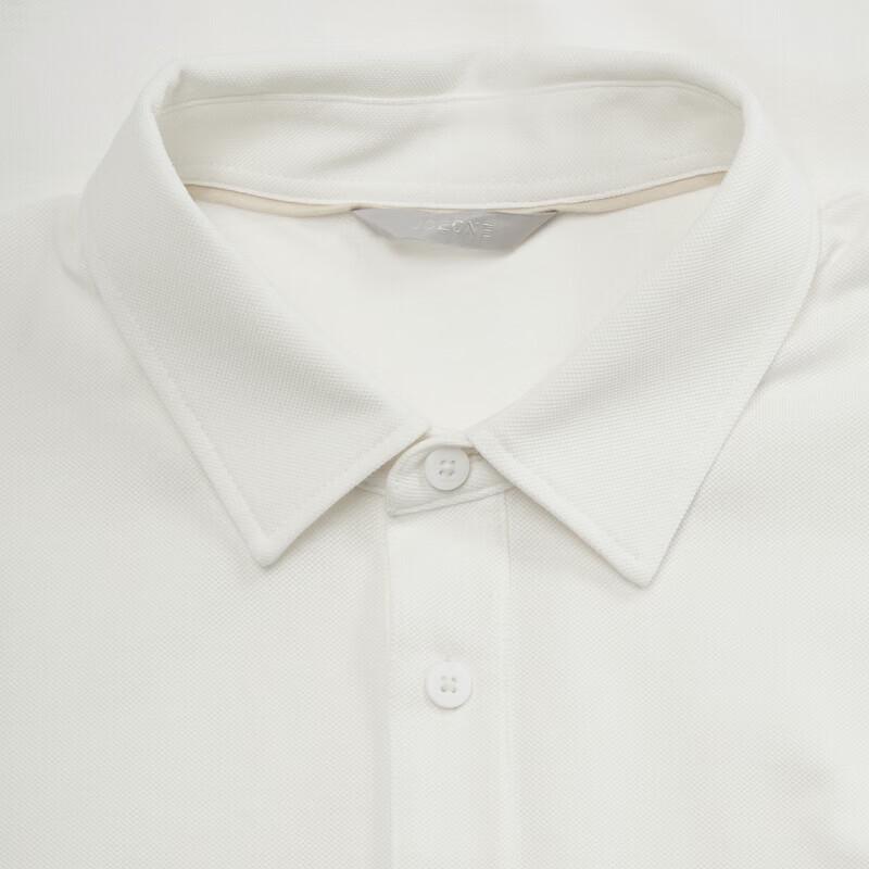 Jiomay Men's Pure Cotton Long Sleeve Polo Shirt