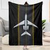 Airport Runway Design Flannel Blanket - Soft and Suitable for Sofas, Beds, Offices, Travel, All Seasons, and The Best Gift for The Holidays.