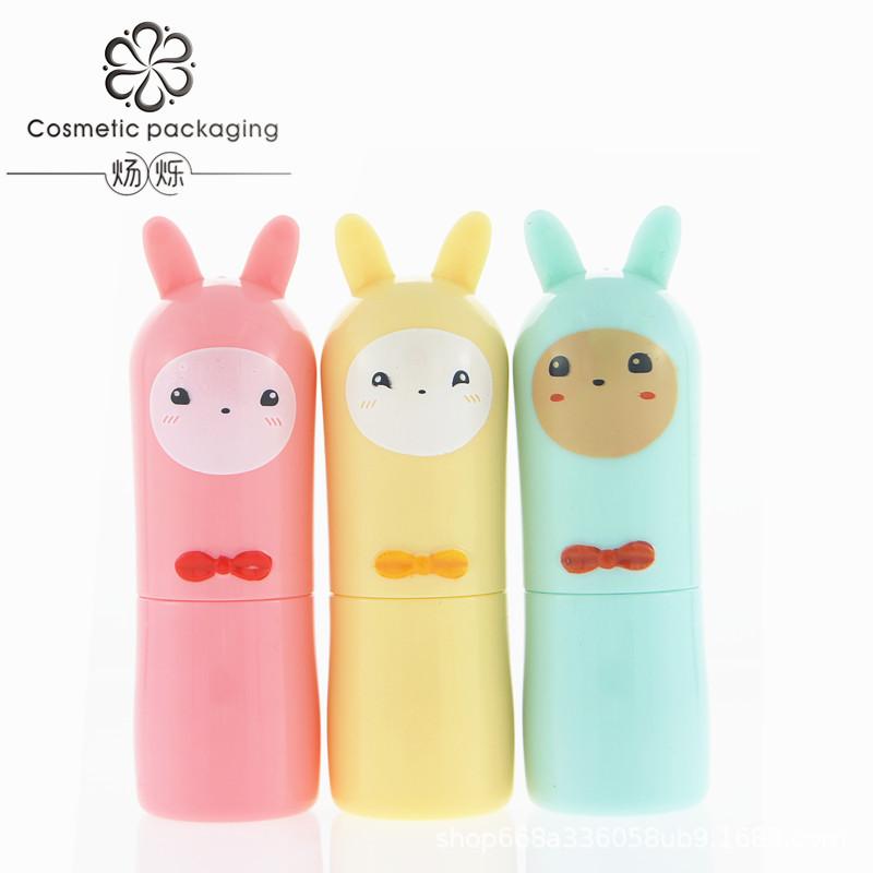 Cartoon Alpaca Lip Balm Tube, Cute Empty Lipstick Container for Kids, Refillable Cosmetic Packaging DIY Lip Care