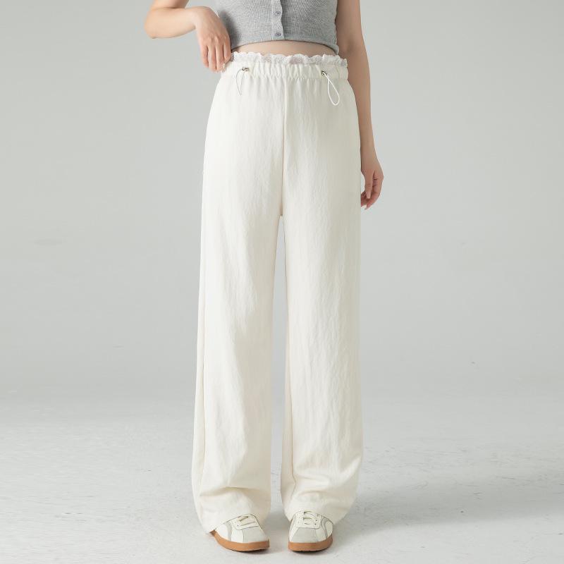 Spring/Summer 2026 High Waist Slimming Maternity Pants - Straight-Leg and Wide-Leg Styles Available Large