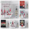 Home Decoration Shower Curtains For Bathroom Waterproof Curtain Fabric Modern Nordic Style Living Room Merry Christmas Winter