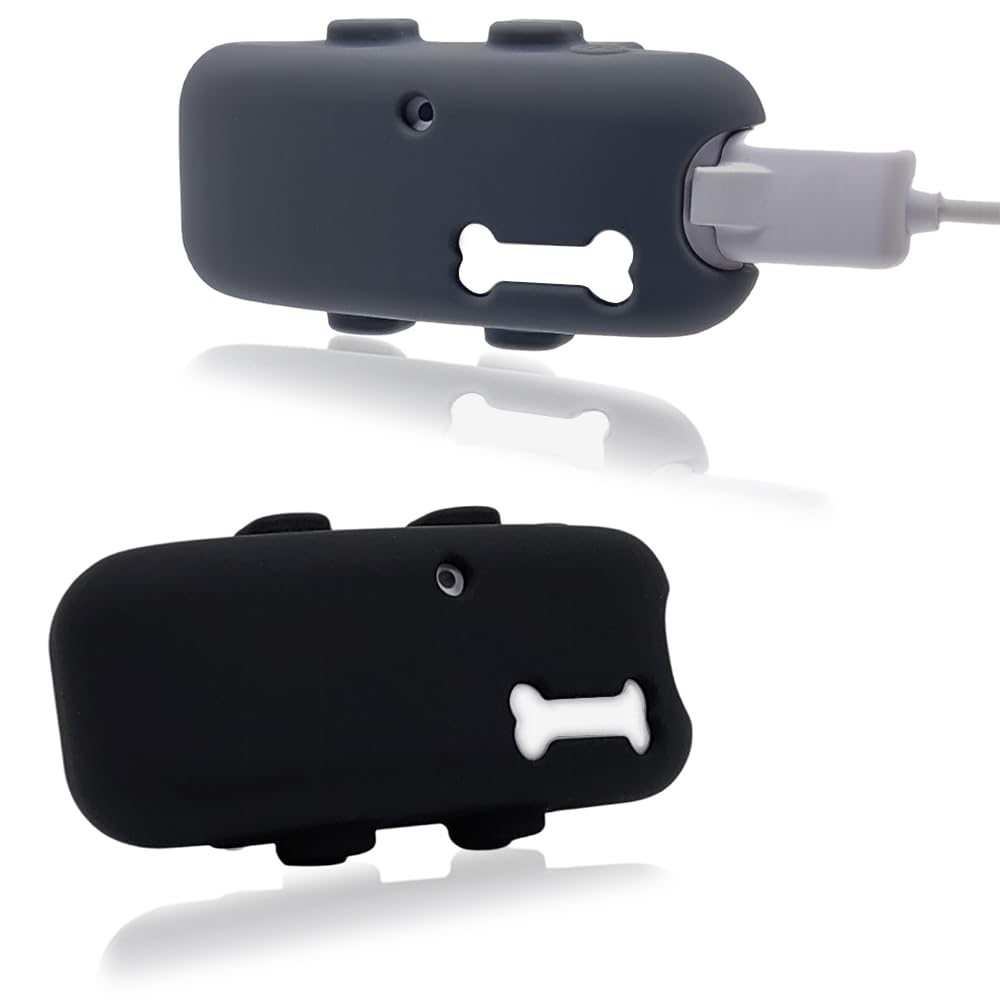 

Counlisha 2 Pack силиконовый держатель совместимый с Traactive GPS Pet резиновый чехол для аксессуаров для безопасного и прочного Tractive Tag Case для собак и кошек чёрный