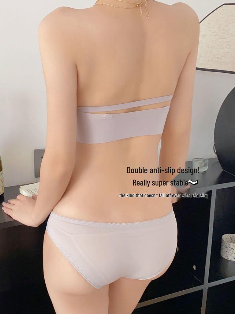 Women's Push-Up Lace Bra - Double Front Closure, Wireless, Adjustable, Side Support, Beautiful Back Design