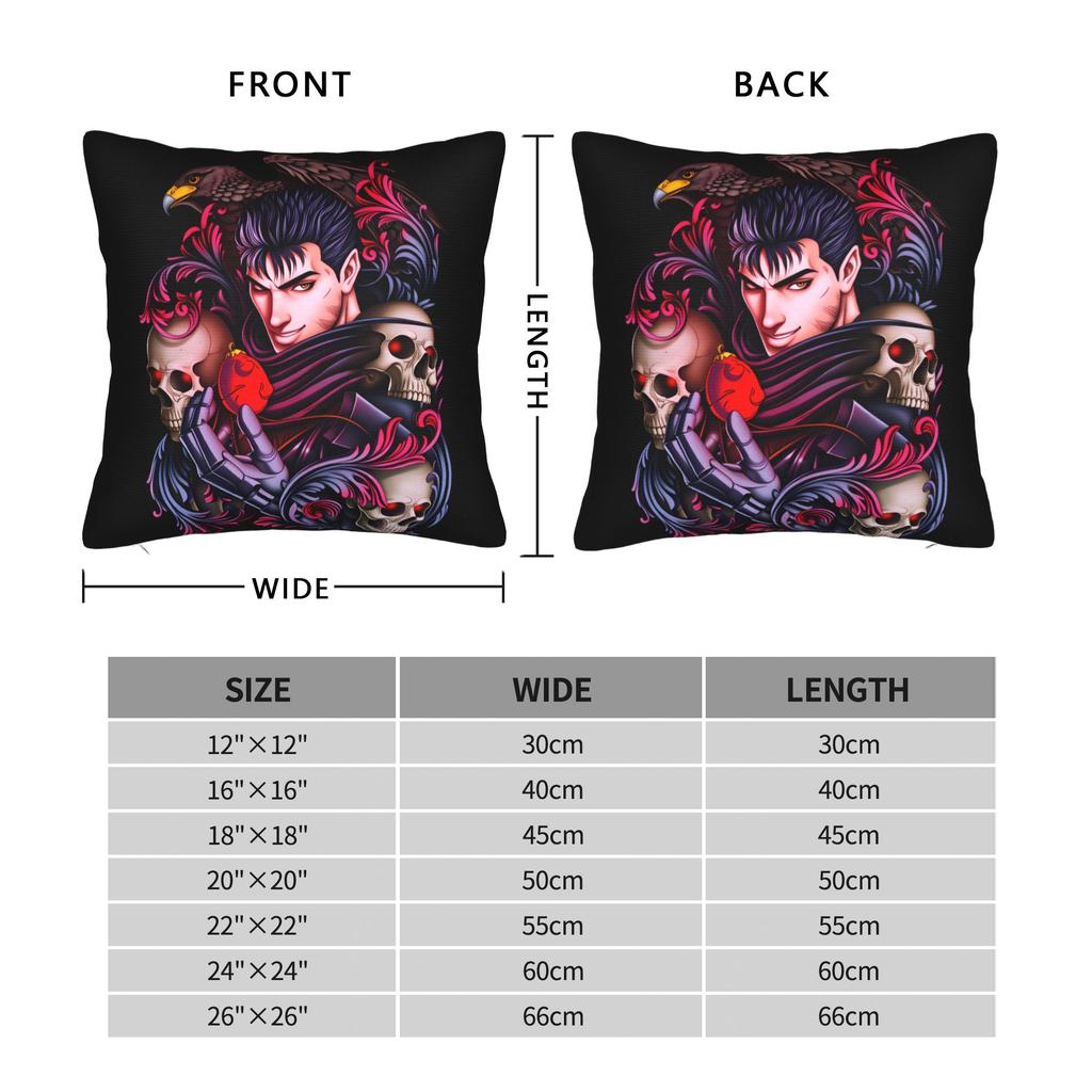 B-Berserks Pillow Case Funny Pillow Cover Comfy Pillowcases For Office Car Home Decor