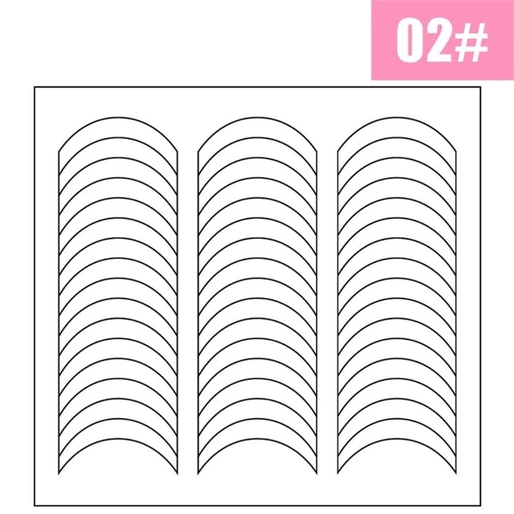 White French Nail Art Stickers Form Fringe Self-Adhesive Nail Art Sticker DIY Decoration Strip Tips Fringe Tip Decals
