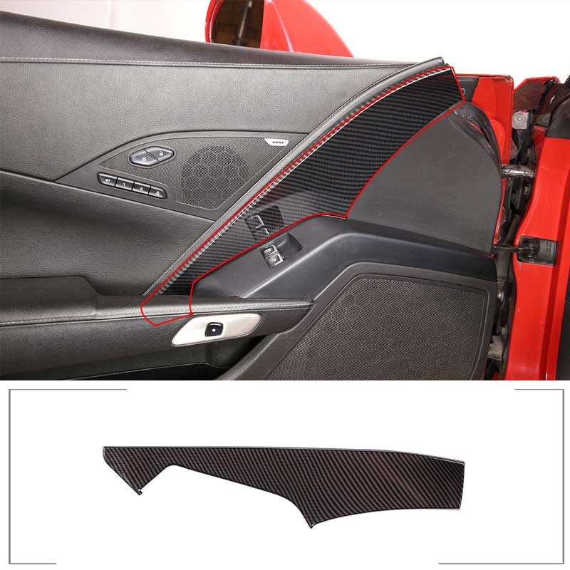 For Chevrolet Corvette C7 2014-2019 ABS Carbon Fiber Interior Kit Dashboard Console Gear Shift Panel Decoration Cover Stickers